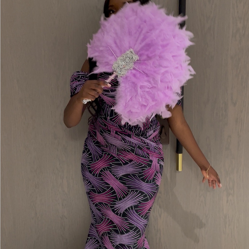 Traditional purple ankara dress